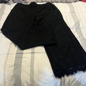 J. Crew Black Lace Lined Pant